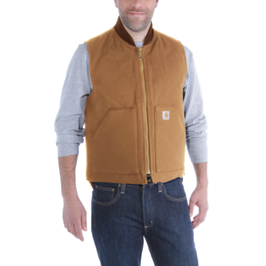 RELAXED FIT FIRM DUCK INSULATED RIB COLLAR VEST