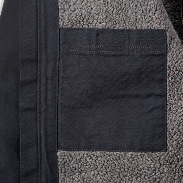 RELAXED FIT WASHED DUCK SHERPA LINED JACKET