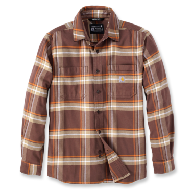 RUGGED FLEX™ RELAXED FIT MIDWEIGHT FLANNEL LONG-SLEEVE PLAID SHIRT