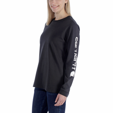 LOOSE FIT HEAVYWEIGHT LONG-SLEEVE LOGO SLEEVE GRAPHIC T-SHIRT