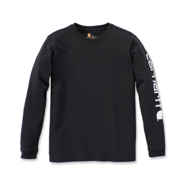 LOOSE FIT HEAVYWEIGHT LONG-SLEEVE LOGO SLEEVE GRAPHIC T-SHIRT