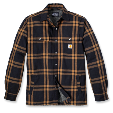 RELAXED FIT FLANNEL SHERPA-LINED SHIRT JAC