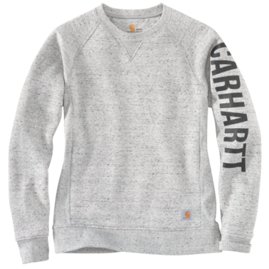 RELAXED FIT MIDWEIGHT CREWNECK BLOCK LOGO SLEEVE GRAPHIC SWEATSHIRT